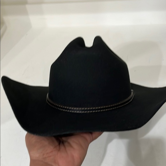 Justin By Milano Hat Co XX 58/7 1/4 Black 100% Wool Authentic Western Headwear - Picture 11 of 12